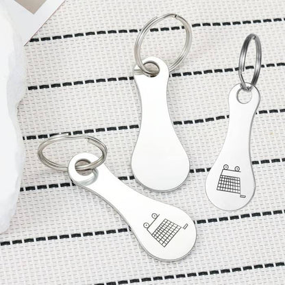 Mini Aluminum Alloy Key Ring Shopping Trolley Tokens(3Pcs)