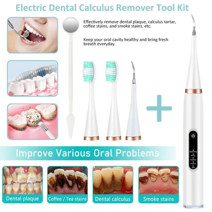 🔥Tooth Scaling and Toothbrush all in one plus spare heads and tools