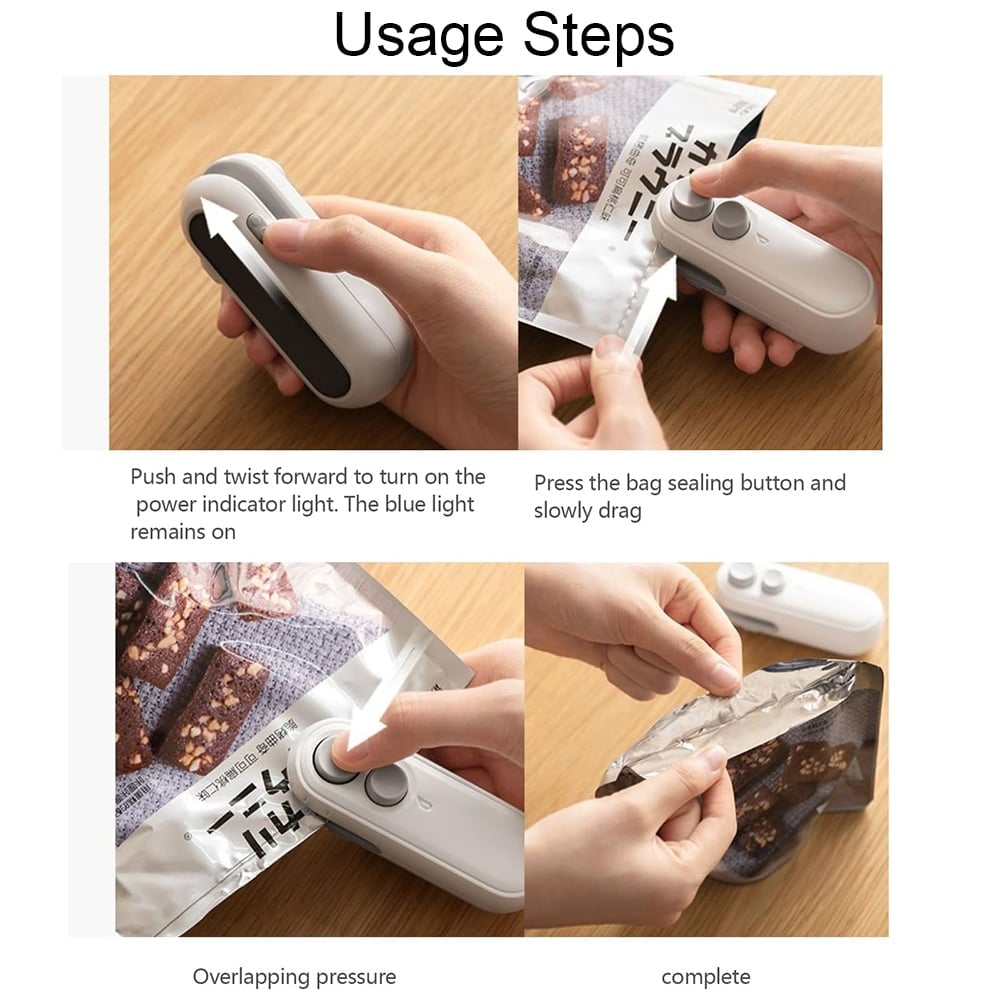🎁Small 2-in-1 Rechargeable Magnetic Snack Sealer Household Mini Sealing Machine