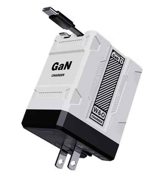 Last Day Sale W&O 4-in-1 GaN PD3.0 Fast Charger with Retractable Cables