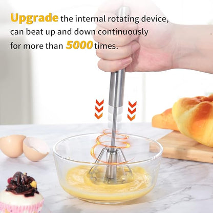 🔥Stainless Steel Semi-Automatic Whisk