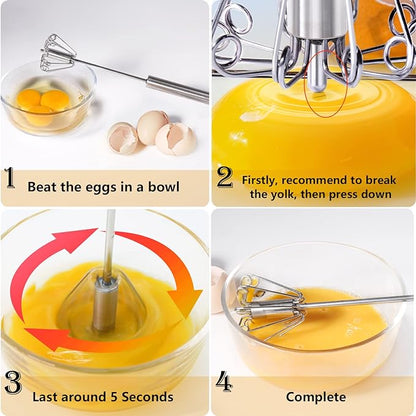 🔥Stainless Steel Semi-Automatic Whisk