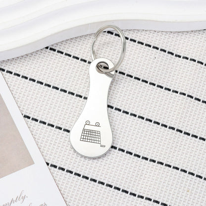 Mini Aluminum Alloy Key Ring Shopping Trolley Tokens(3Pcs)