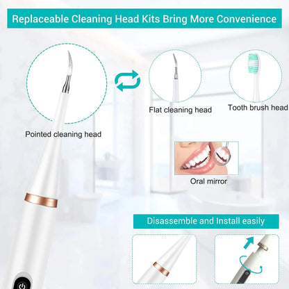 🔥Tooth Scaling and Toothbrush all in one plus spare heads and tools