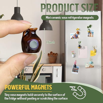 🎁Create Your Own Mini Garden🌸Mini Ceramics Vase Fridge Magnet
