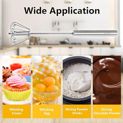 🔥Stainless Steel Semi-Automatic Whisk