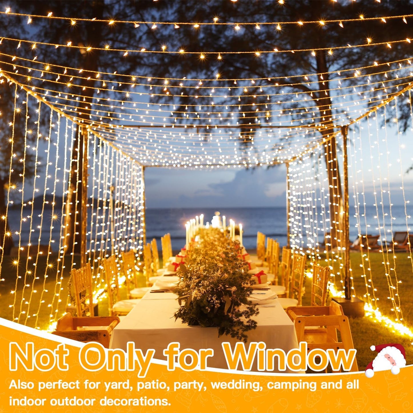 ✨LED Light Strip, USB Powered LED Curtain Light String for Gift Set