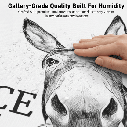 🤣The "Nice Ass" Cheeky Donkey Bathroom Canvas Art Hidden Humour for Pure Joy