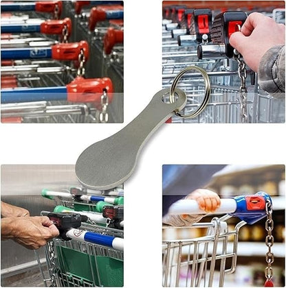 Mini Aluminum Alloy Key Ring Shopping Trolley Tokens(3Pcs)