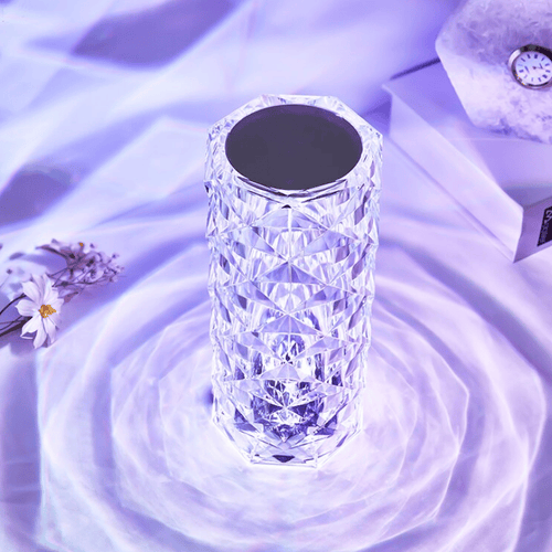 ✨16 Colors Rose Rays Crystal Diamond Table Lamp
