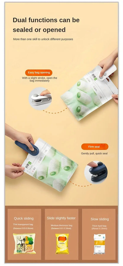🎁Small 2-in-1 Rechargeable Magnetic Snack Sealer Household Mini Sealing Machine