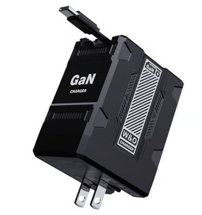 Last Day Sale W&O 4-in-1 GaN PD3.0 Fast Charger with Retractable Cables