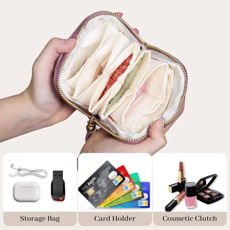 🔥Jewelry zippered pocket case Travel Jewelry Bag Portable Organizer