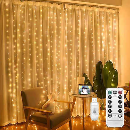 ✨LED Light Strip, USB Powered LED Curtain Light String for Gift Set