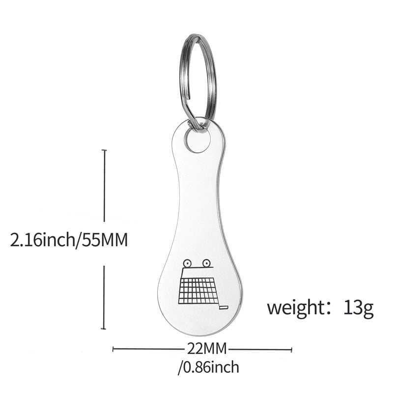 Mini Aluminum Alloy Key Ring Shopping Trolley Tokens(3Pcs)