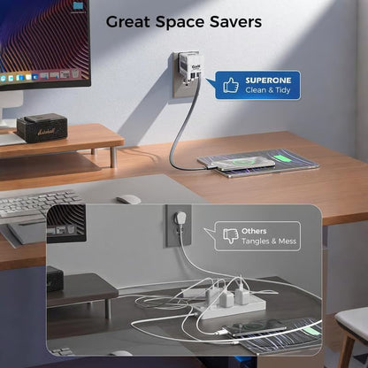 Last Day Sale W&O 4-in-1 GaN PD3.0 Fast Charger with Retractable Cables